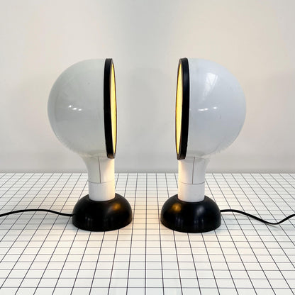 Set of 2 Drive Table Lamp by Adalberto Dal Lago for Bieffeplast, 1970s Vintage