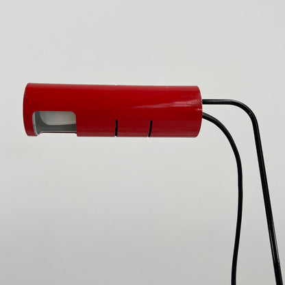 Lampe de Bureau Slalom Rouge par Vico Magistretti pour Oluce, vintage 1980