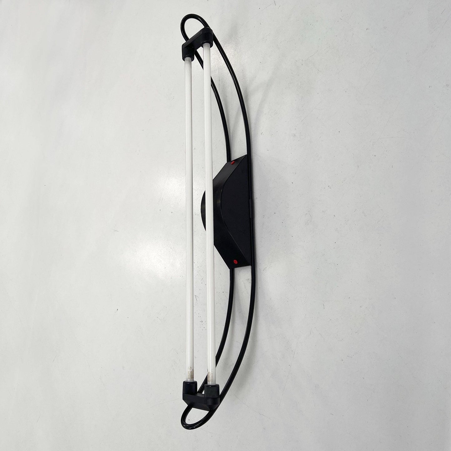 Black neon wall lamp by Gian N. Gigante for Zerbetto, 1980s vintage