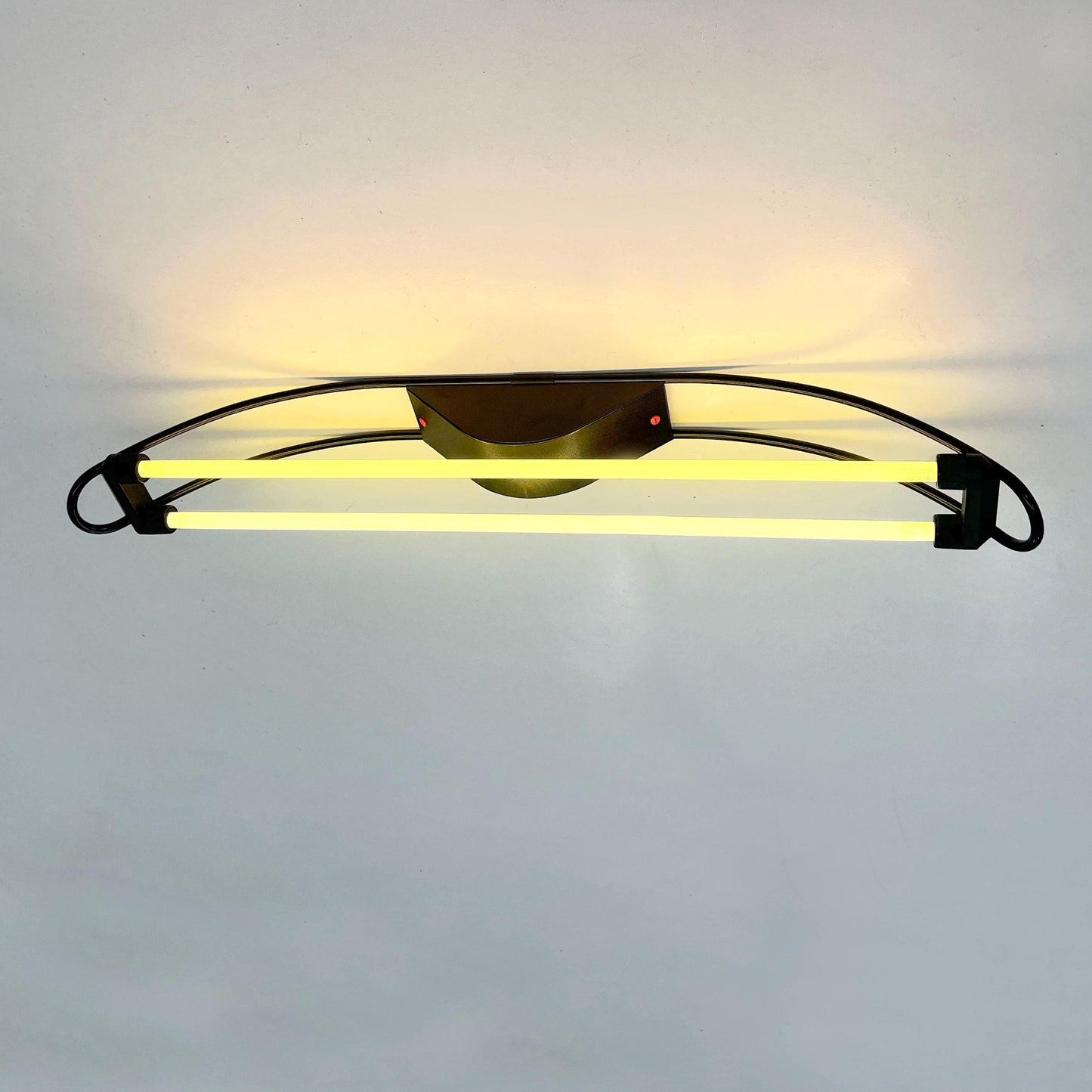 Black neon wall lamp by Gian N. Gigante for Zerbetto, 1980s vintage