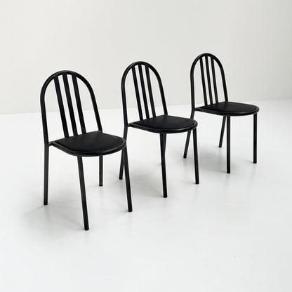 Black seat No.222 chair by Robert Mallet-Stevens for Pallucco Italia, 1980s vintage