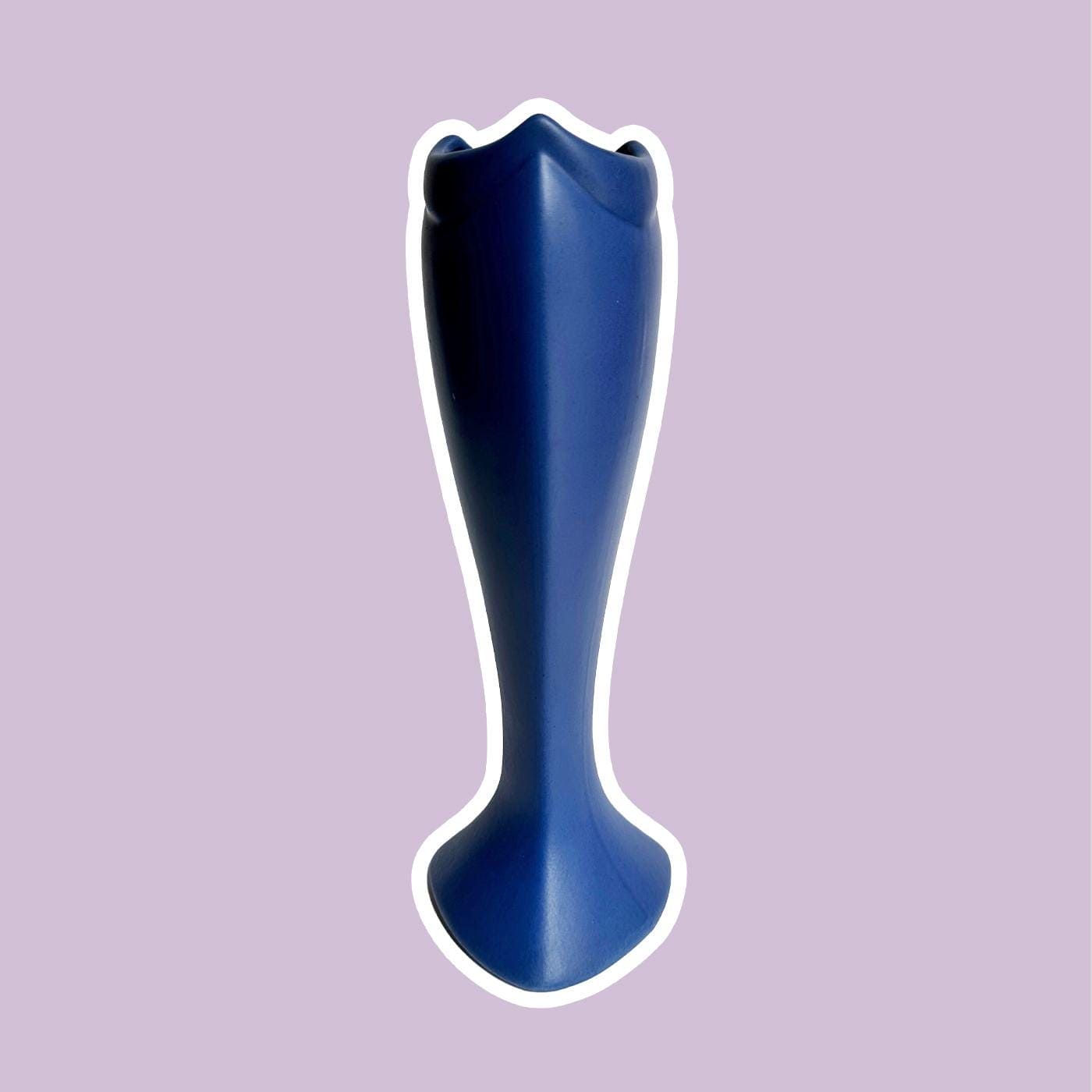 Vase ASA Bleu Vase à Fleurs Céramique Memphis Milano Années 90 Années 90 1990 Années 1990 Allemagne Outremer Cobalt Bleu Postmodern vintage