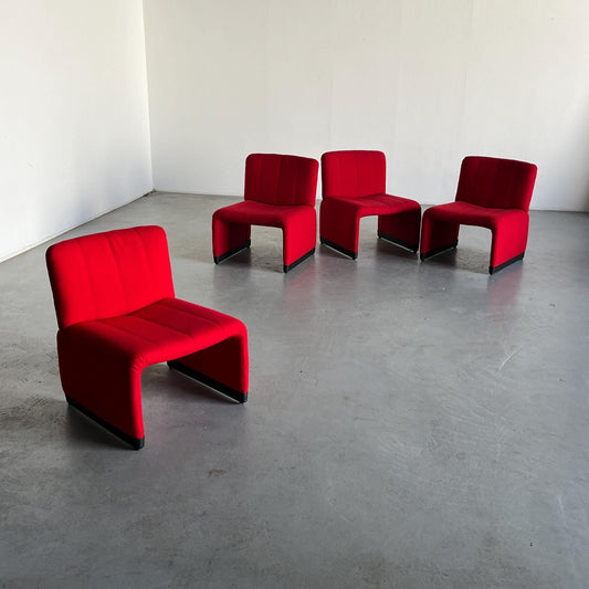 1 des 4 chaises longues italiennes vintage du milieu du siècle dans le style de la chaise « Alky » de Giancarlo Piretti, design italien des années 1970