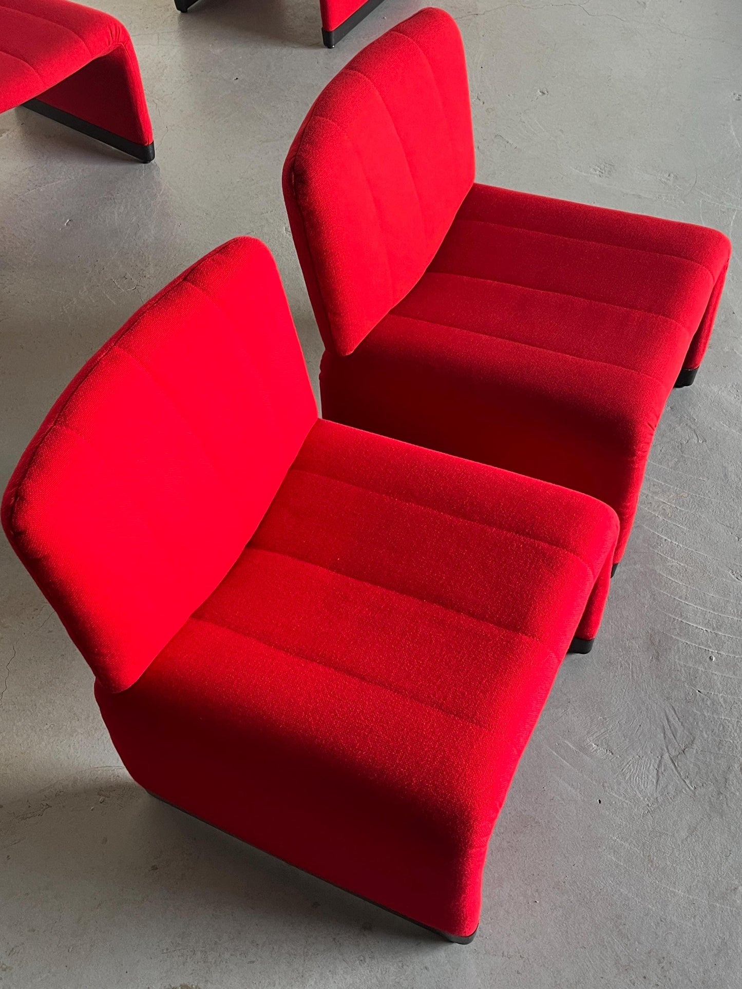 1 von 4 italienischen Vintage-Loungesesseln aus der Mitte des Jahrhunderts im Stil des „Alky“-Stuhls von Giancarlo Piretti, italienisches Design der 1970er Jahre