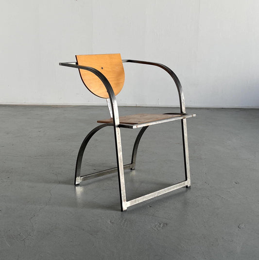 Memphis Design Postmodern Geometric Chair by Karl Friedrich Förster for KFF, 1980s