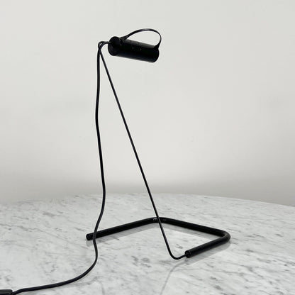 Lampe de Bureau Slalom Noire par Vico Magistretti pour Oluce, vintage 1980