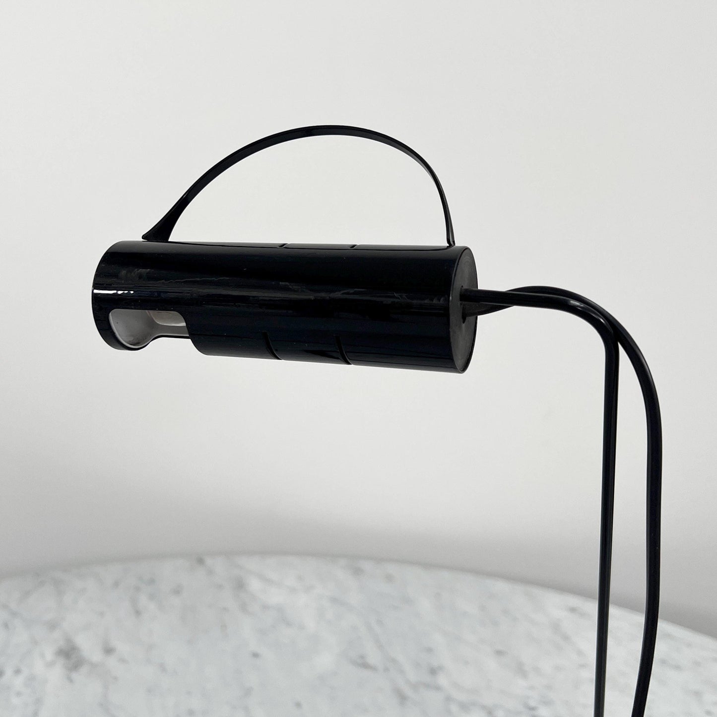 Black Slalom desk lamp by Vico Magistretti for Oluce, 1980s vintage