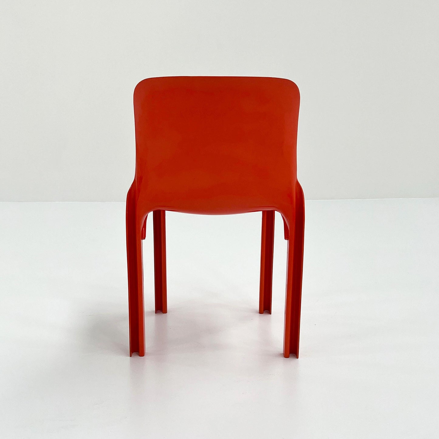 Orange Selene chair by Vico Magistretti for Artemide, 1970s vintage