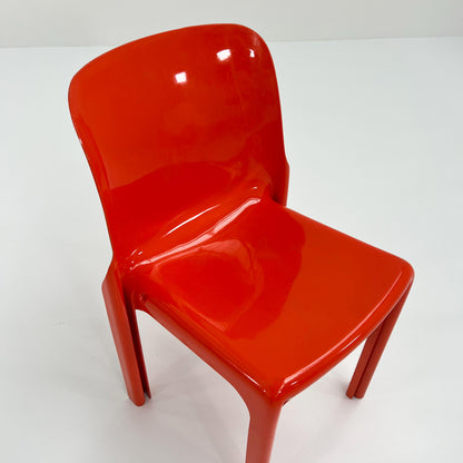 Orange Selene chair by Vico Magistretti for Artemide, 1970s vintage