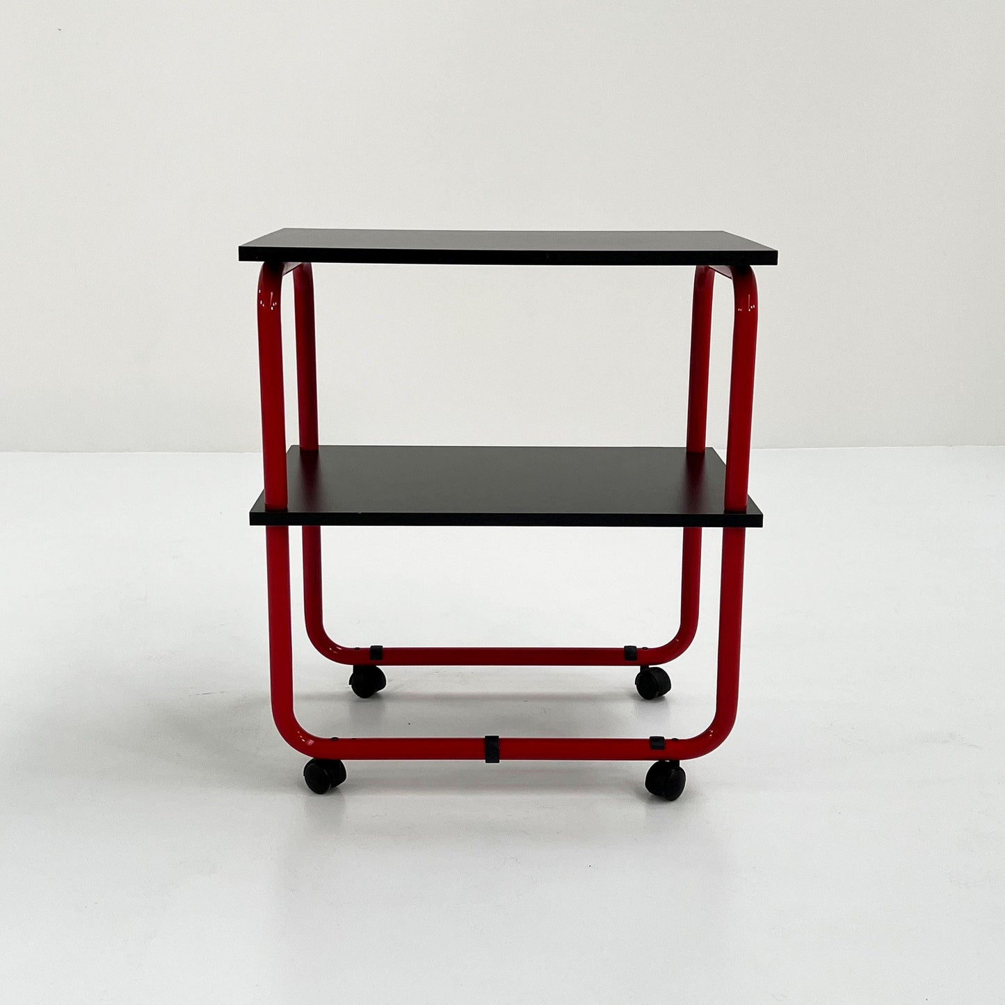 Tubular Trolley in Metall und Holz, 1980er Vintage