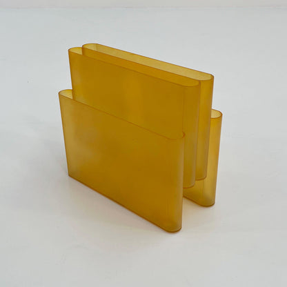 Lucite Yellow Magazine Rack von Giotto Stoppino für Kartell, 1970er Vintage