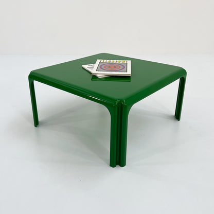 Table basse Arcadia 80 verte par Vico Magistretti pour Artemide, vintage 1970