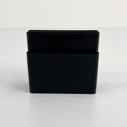 Small black magazine rack by Giotto Stoppino for Kartell, 1970s