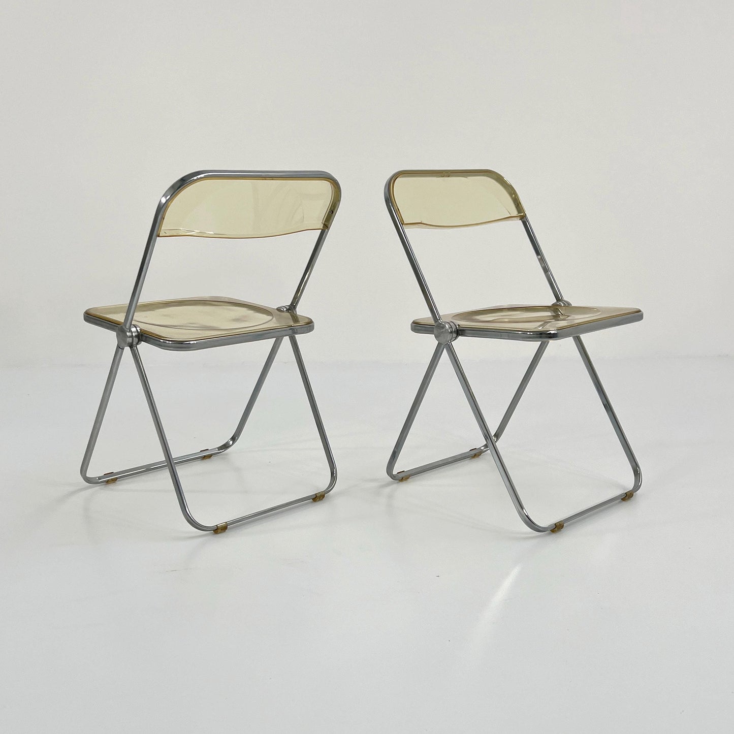 Plia folding chair by Giancarlo Piretti for Anonima Castelli transparent design, 1960s vintage