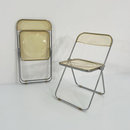 Chaise pliante Plia de Giancarlo Piretti pour Anonima Castelli design transparent, vintage 1960