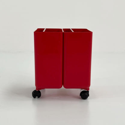 Porte-documents rouge à roulettes par Georges Coslin pour Longato, 1960