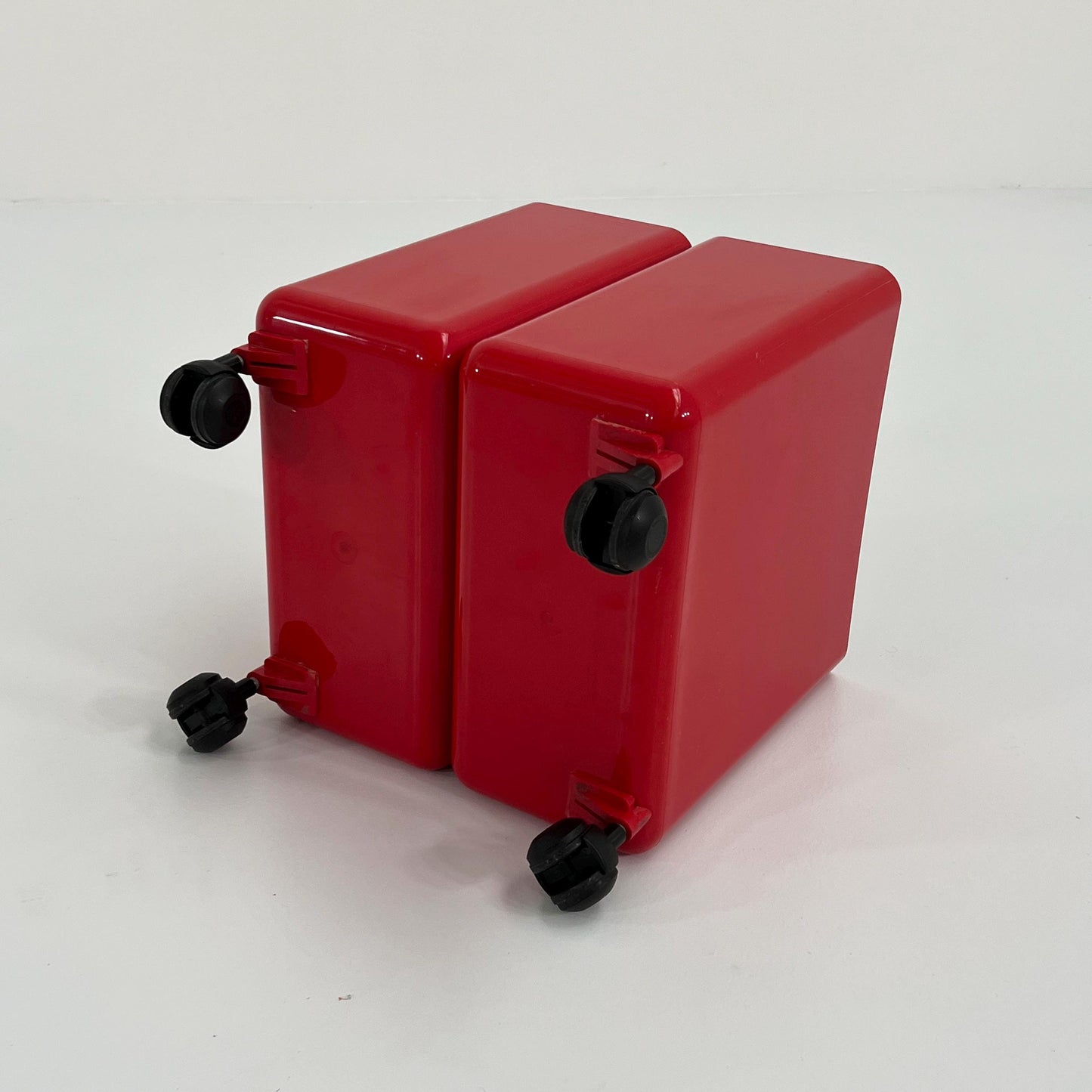 Red file holder on wheels by Georges Coslin for Longato, 1960s