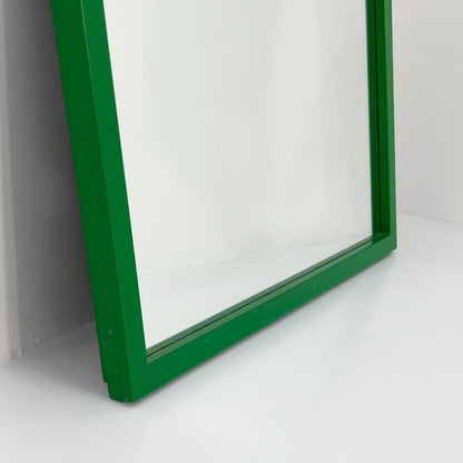 Miroir à cadre vert Modèle 4720 par Anna Castelli Ferrieri pour Kartell, 1980