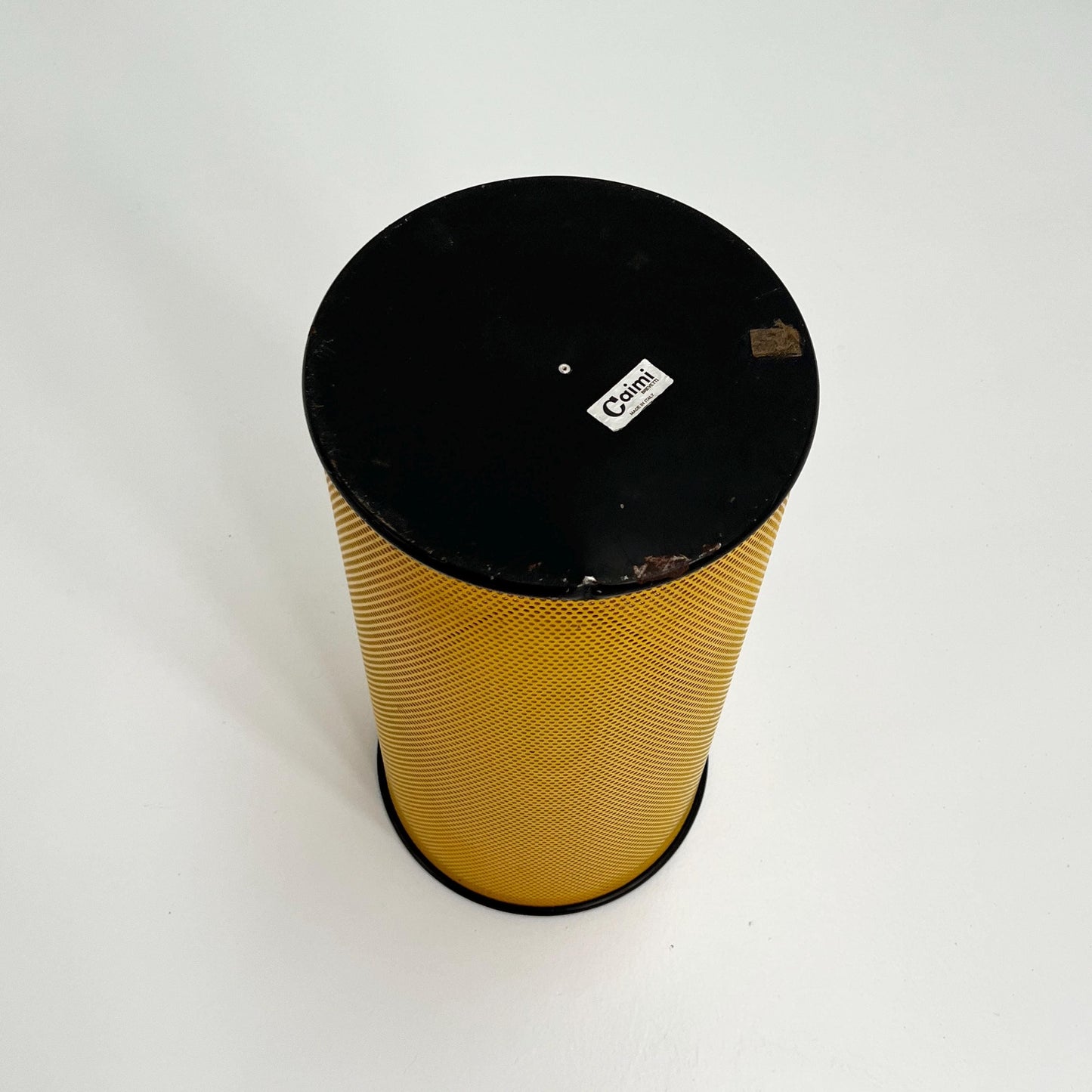 Yellow perforated umbrella stand by Caimi, 1980s