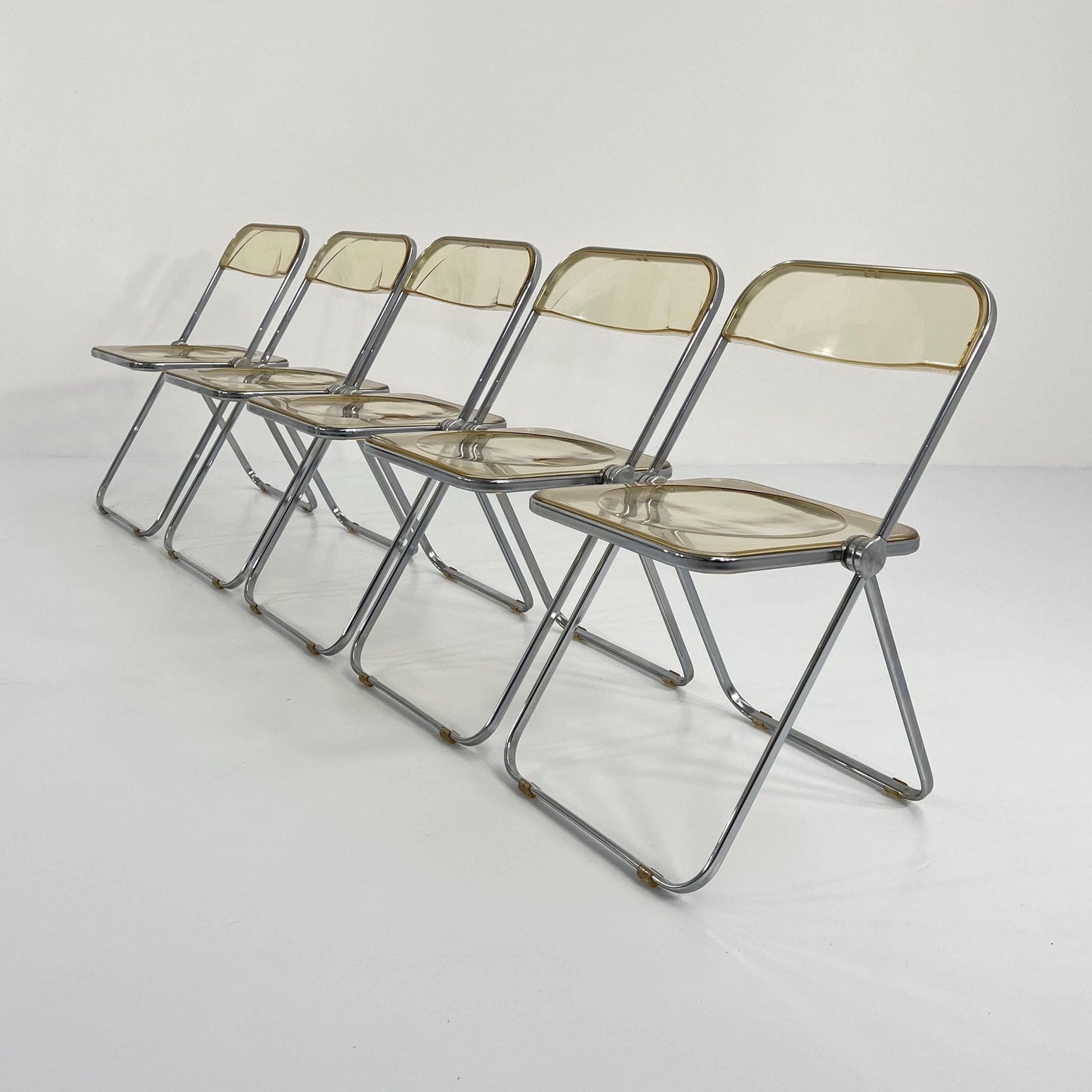 Chaise pliante Plia de Giancarlo Piretti pour Anonima Castelli design transparent, vintage 1960