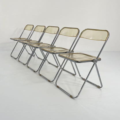 Chaise pliante Plia de Giancarlo Piretti pour Anonima Castelli design transparent, vintage 1960