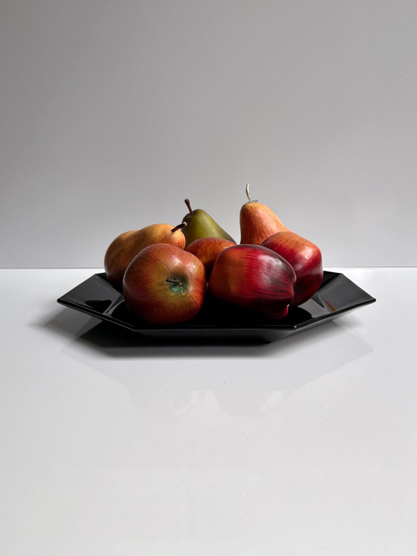 ASSIETTE À GÂTEAU / Assiette À FRUITS Arcoroc Octime Assiette Verre Noir France Set 80s 90s Luminarc France Art Déco Revival