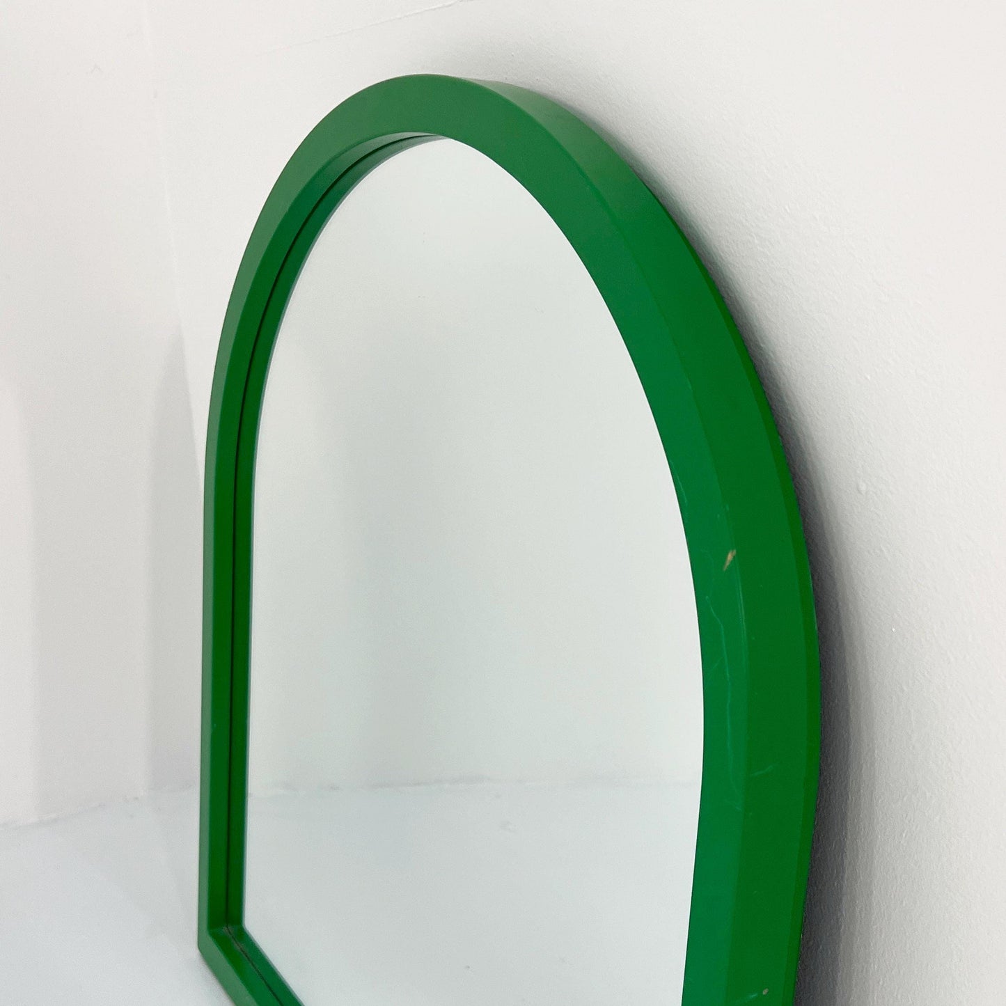 Miroir à cadre vert Modèle 4720 par Anna Castelli Ferrieri pour Kartell, 1980