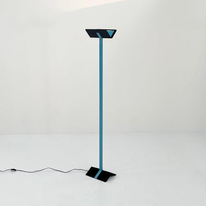 Postmodern blue metal floor lamp, 1980s