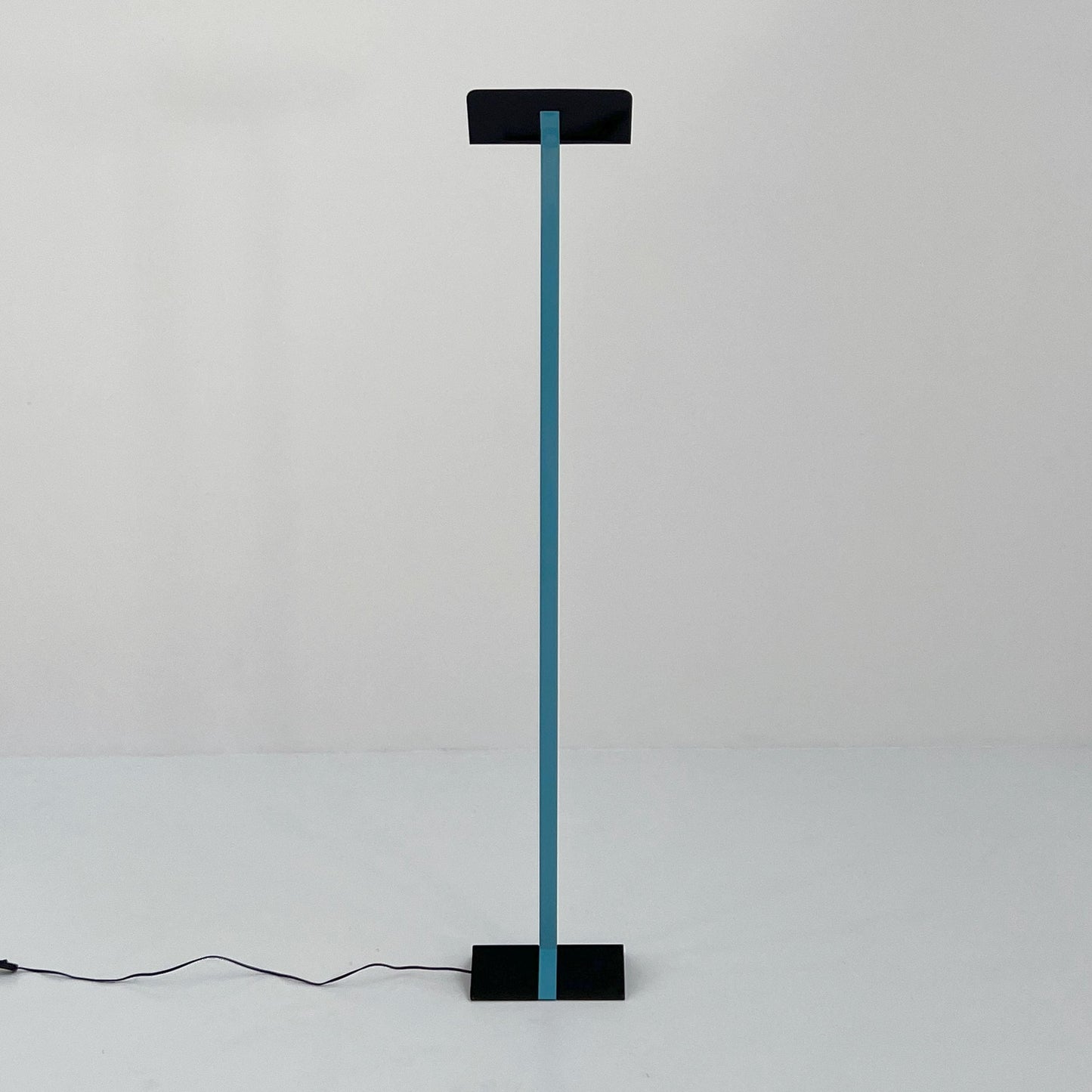 Postmodern blue metal floor lamp, 1980s