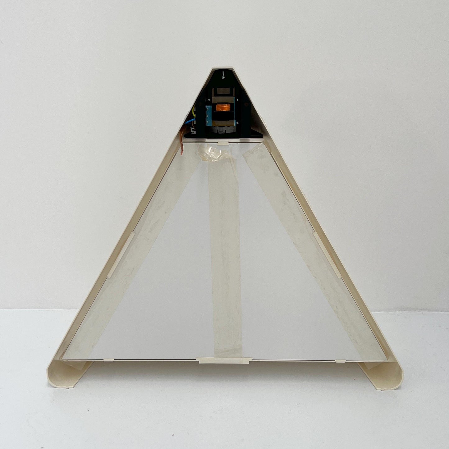 Triangular mirror with light by Sieper, 1980s