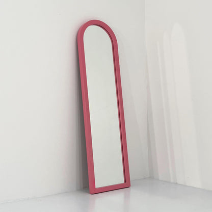 Mirror with pink frame by Anna Castelli Ferrieri for Kartell, 1980s