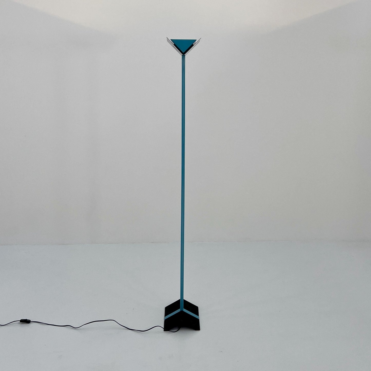 Postmodern blue metal floor lamp, 1980s