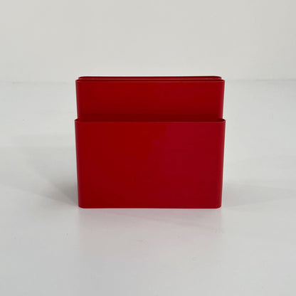 Small red magazine rack by Giotto Stoppino for Kartell, 1970s