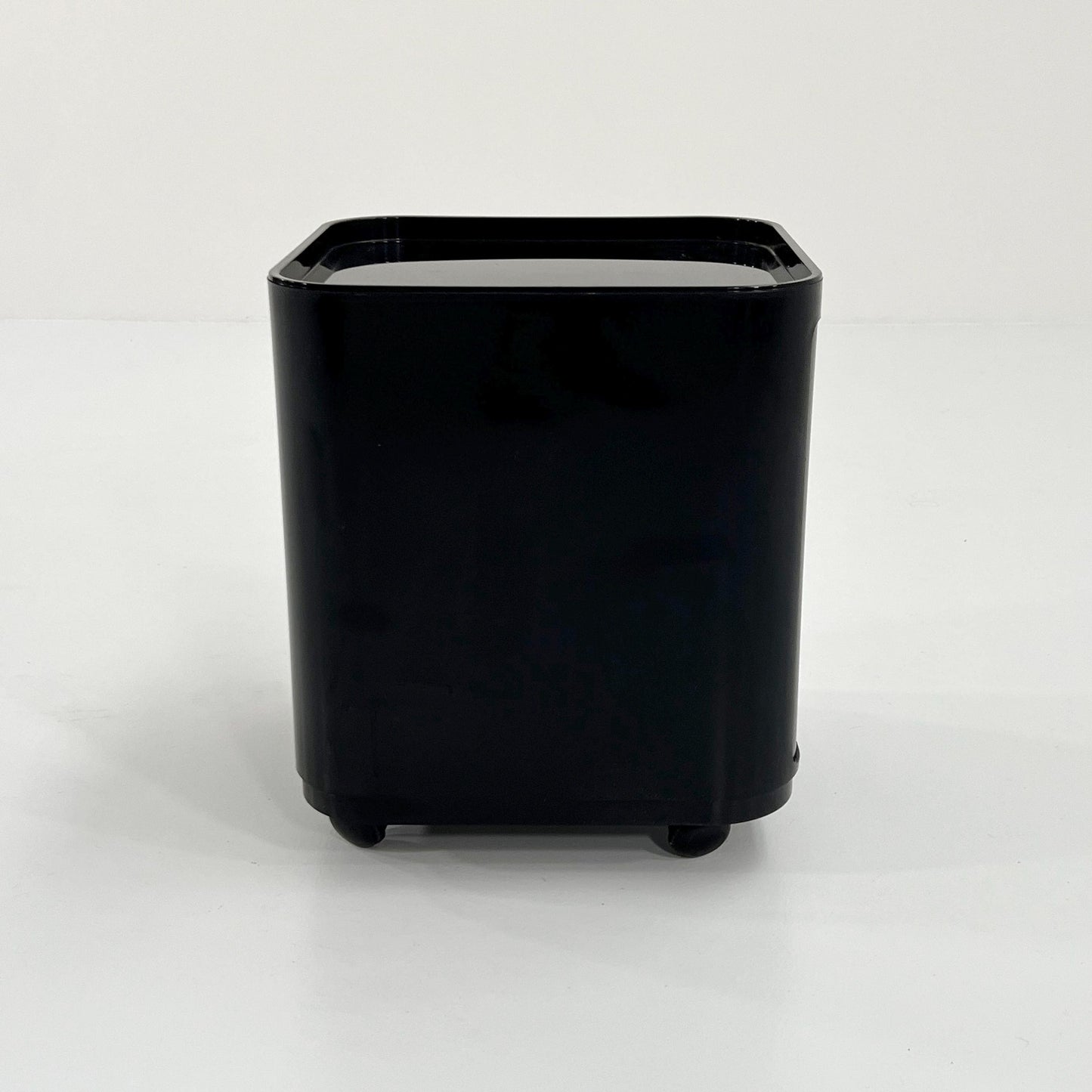 Black Componibili storage unit on wheels by Anna Castelli for Kartell, 1970s