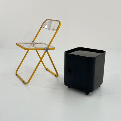 Black Componibili storage unit on wheels by Anna Castelli for Kartell, 1970s