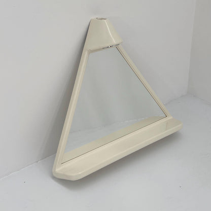 Triangular mirror with light by Sieper, 1980s