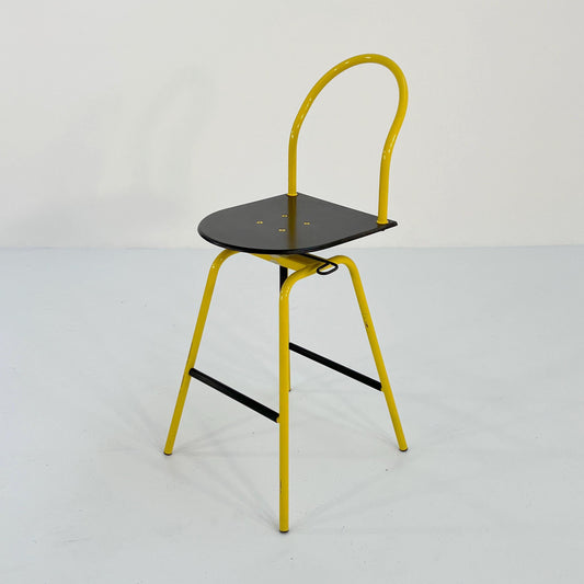 Yellow Il Bottone Adjustable High Chair by Paolo Parigi for Heron Parigi, 1980s