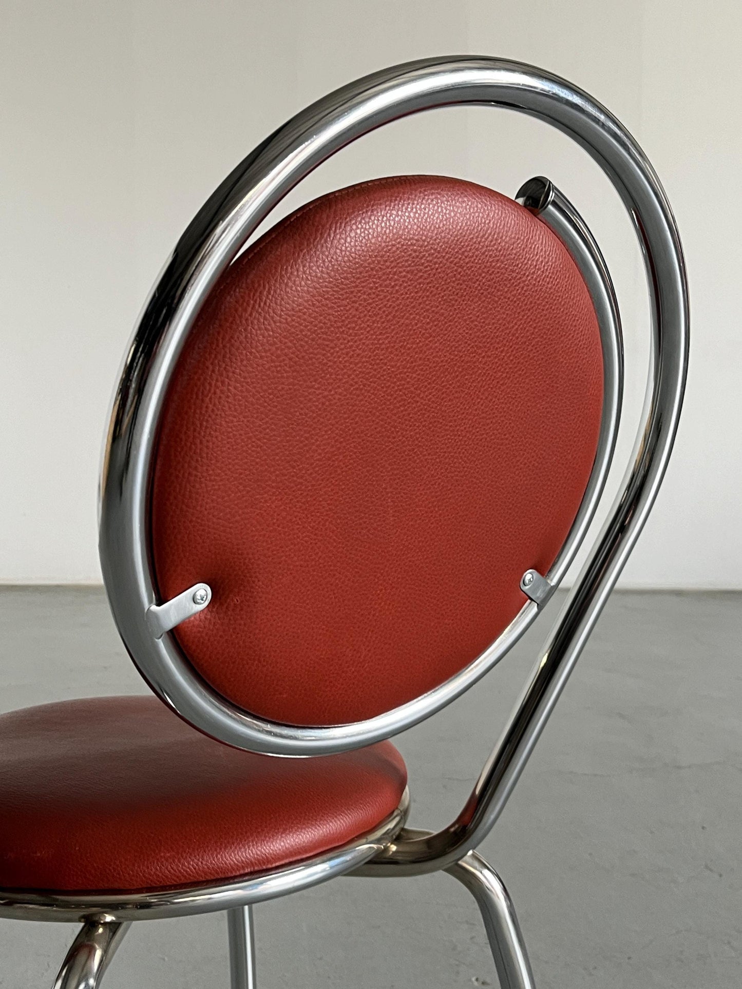 Sculptural Postmodern Curved Spiral Dining Chair, 1980s Italy Vintage