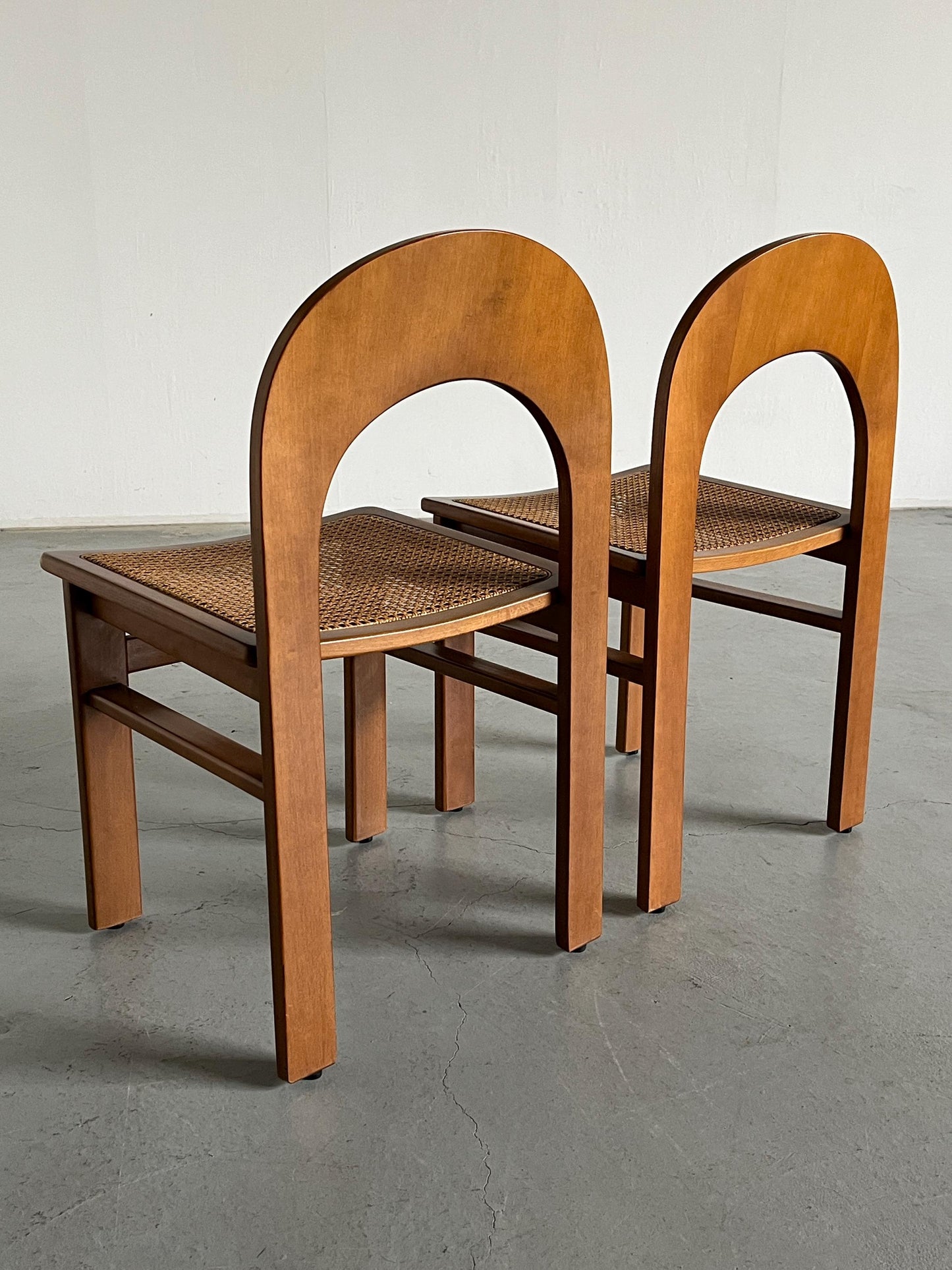 Set von 2 'Arcadia' Esszimmerstühle von Tagliabue di Cascina Armata, 1974, italienische skulpturale Mid-Century-Modern Esszimmerstühle Vintage