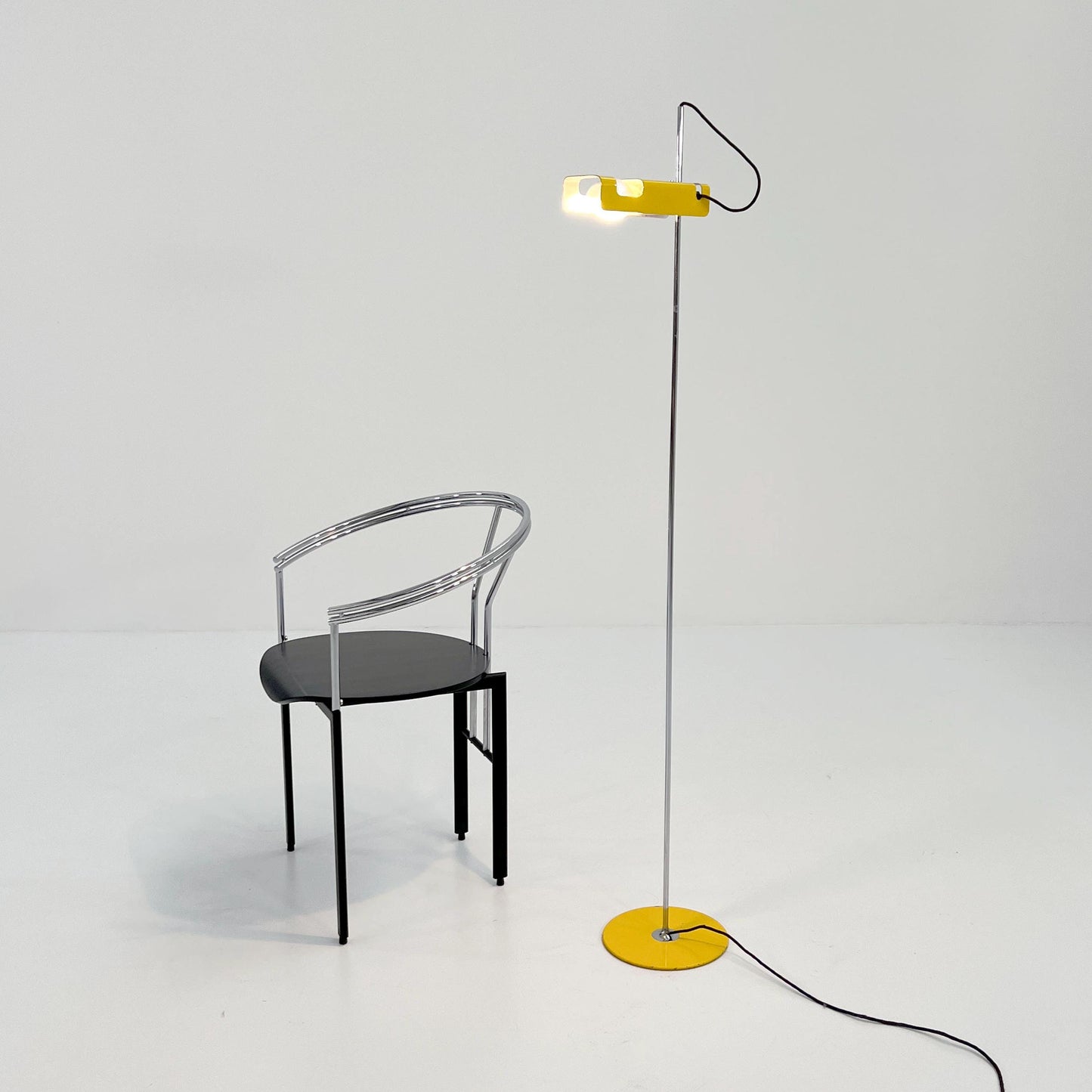 Lampadaire Spider Jaune par Joe Colombo pour Oluce, années 1970, vintage milieu du siècle