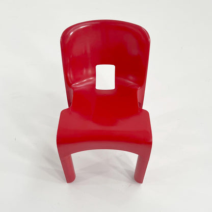 Roter Vintage Modell 4867 Universale Stuhl von Joe Colombo für Kartell, 1970er