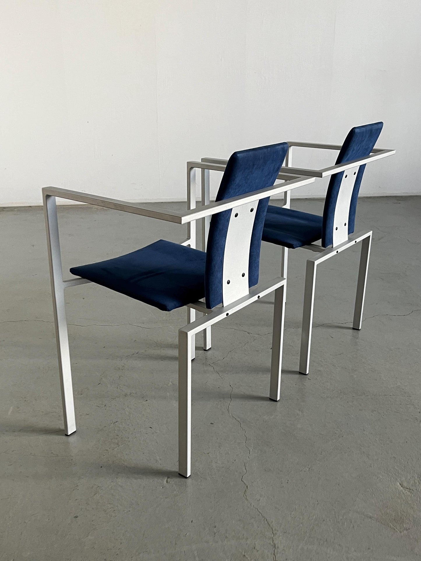 1 of 4 Memphis Design Postmodern Geometric Vintage Chairs by Karl Friedrich Förster for KFF, 1980s Germany, Industrial Design