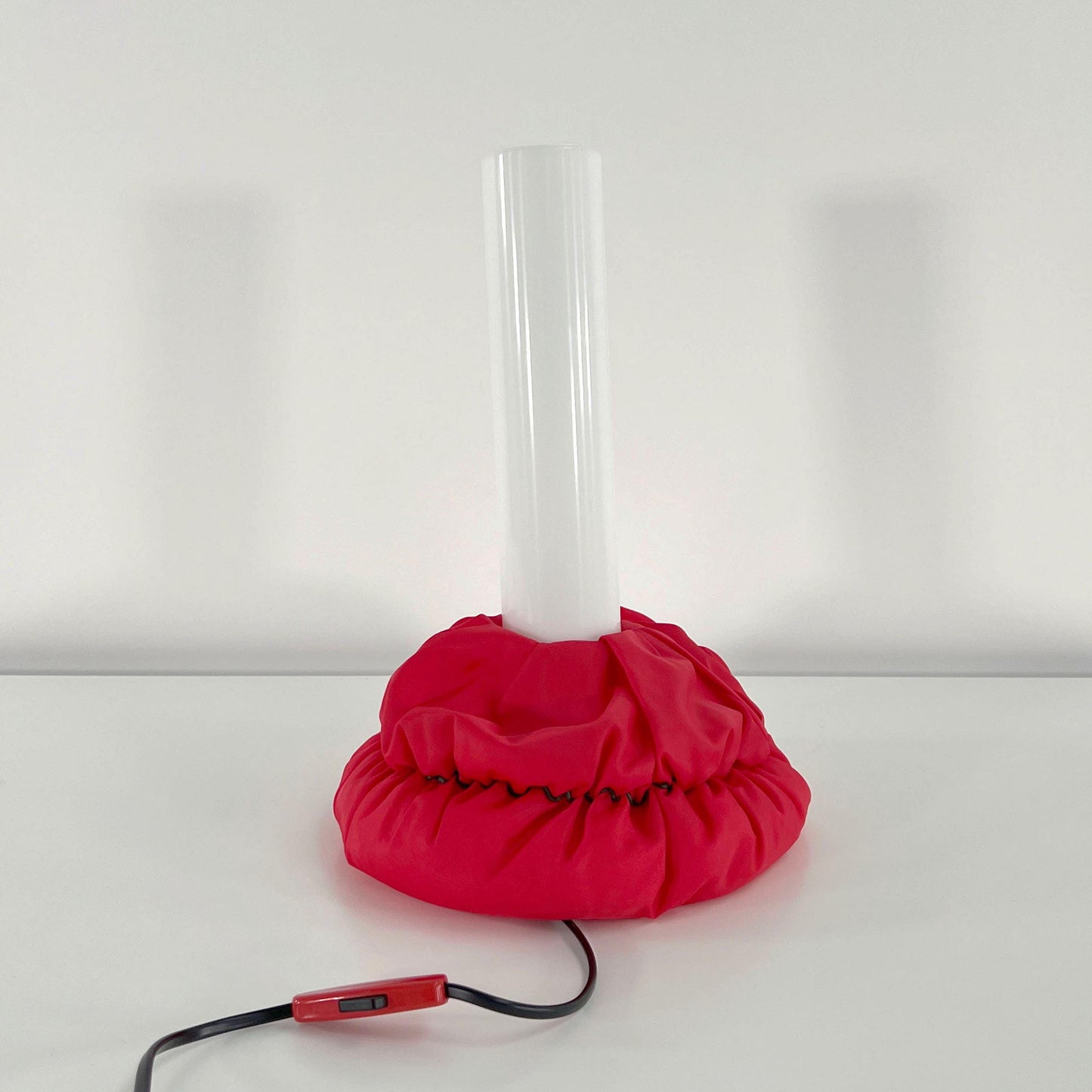 Vintage Red Cloche Table Lamp by De Pas, Durbino and Lomazzi for Sirrah, 1980s