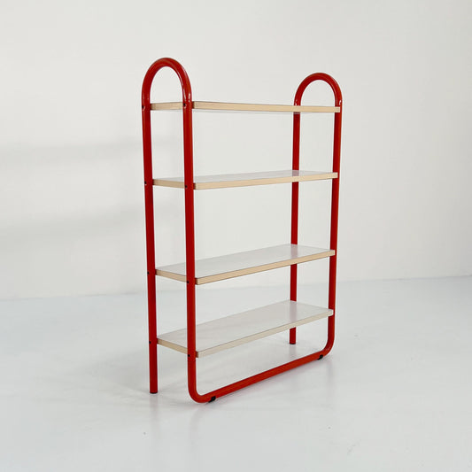 Vintage Orange Tube Bookshelf, 1970s