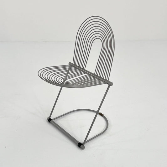 Grey vintage rocking chair by Jutta and Herbert Ohl for Rosenthal Lübke, 1980s