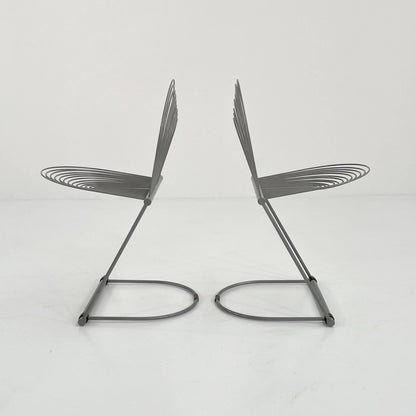 Grey vintage rocking chair by Jutta and Herbert Ohl for Rosenthal Lübke, 1980s