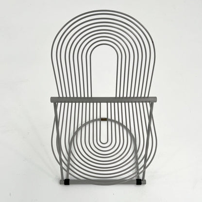 Grey vintage rocking chair by Jutta and Herbert Ohl for Rosenthal Lübke, 1980s