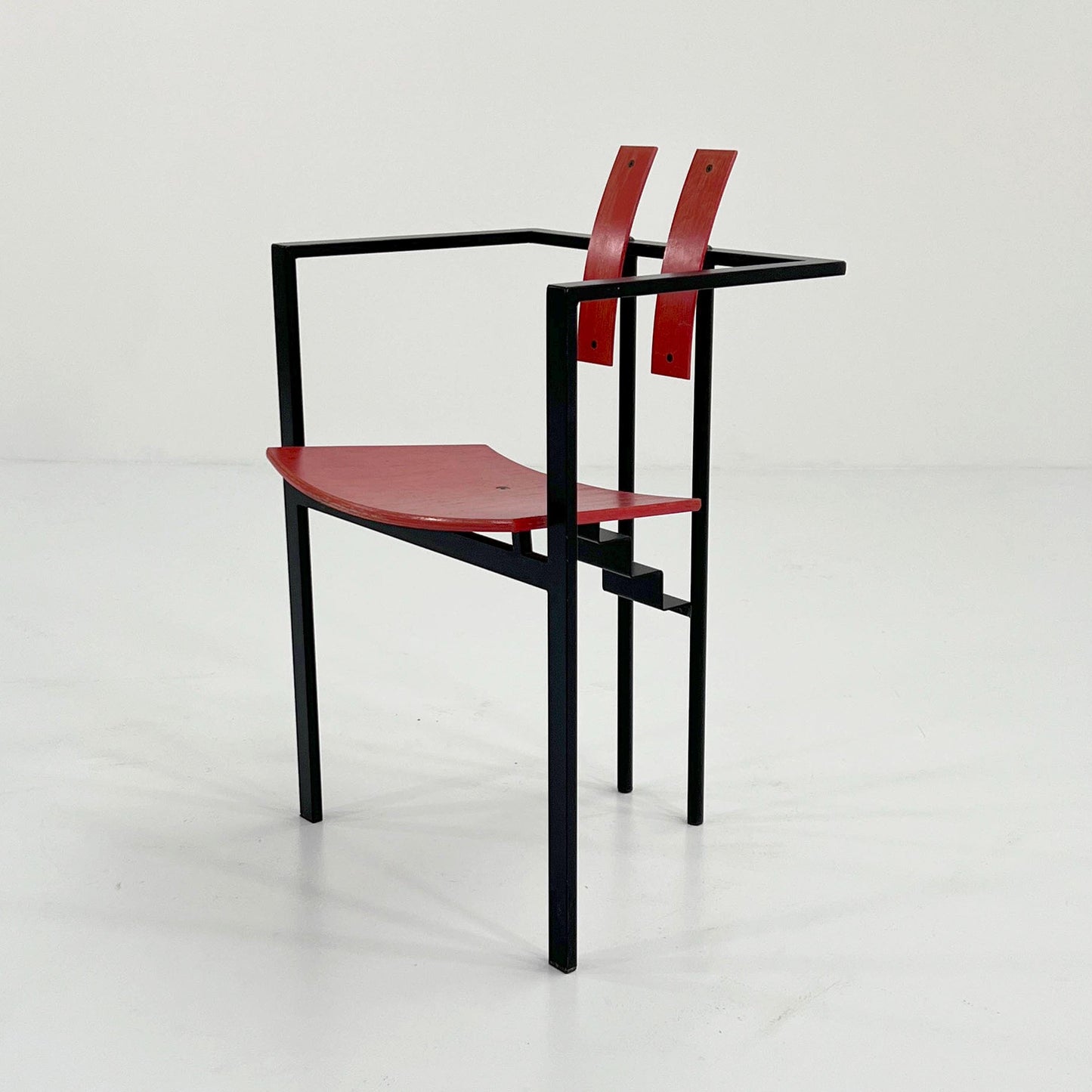 Vintage Postmodern Trix Chair in Black and Red by Karl Friedrich Förster, 1980s