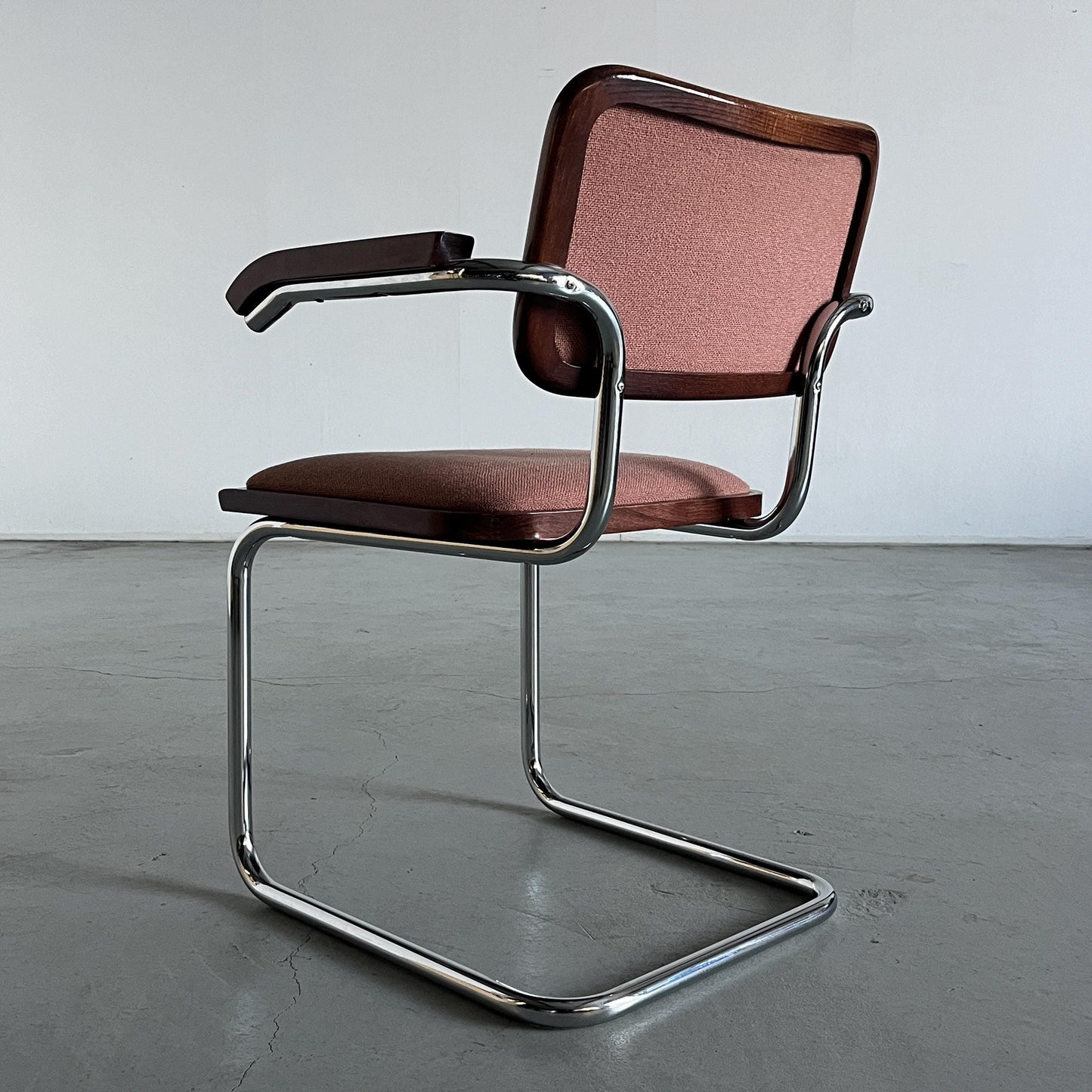 Vintage Mid-Century Upholstered Cesca Armchair by Bene Austria, B64 Marcel Breuer, Bauhaus Design, 1980s Austria