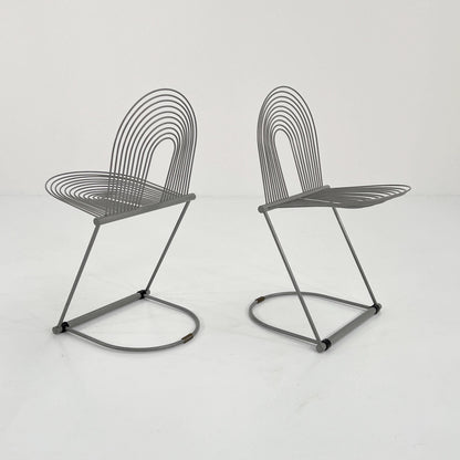 Grey vintage rocking chair by Jutta and Herbert Ohl for Rosenthal Lübke, 1980s